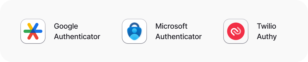 Authenticator app examples