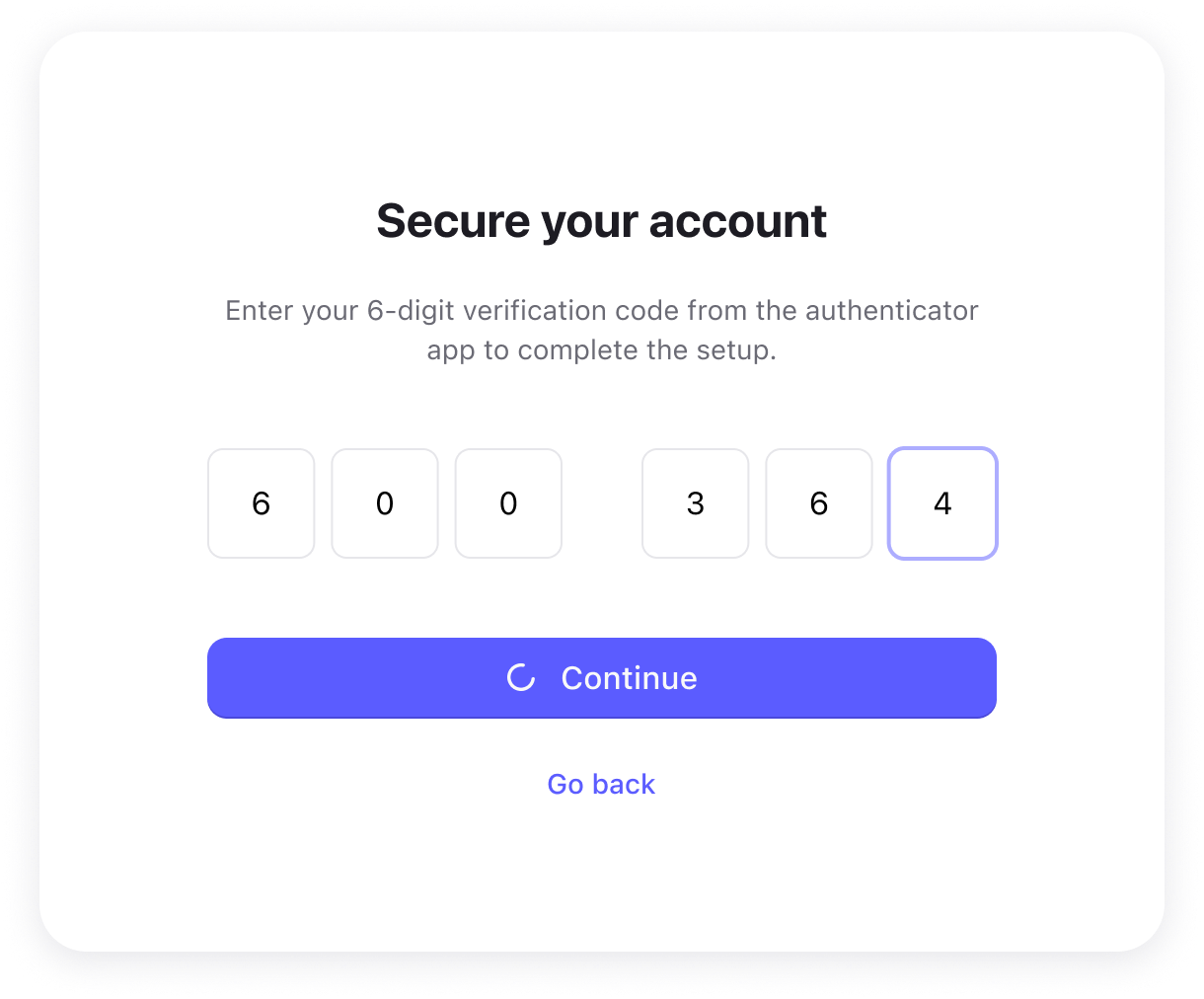 Enter verification code