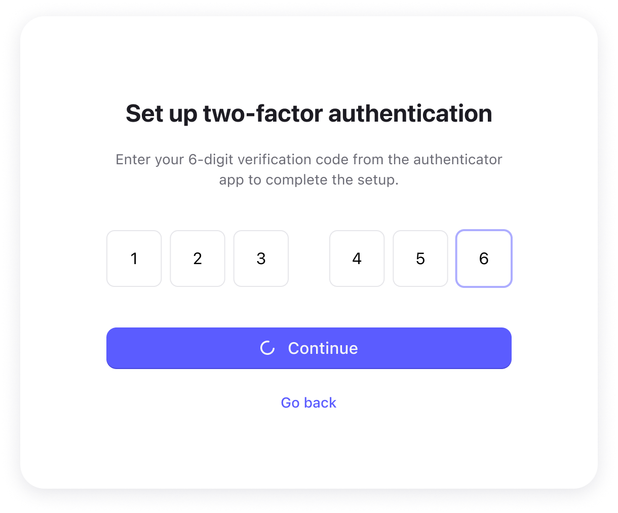 Enter verification code