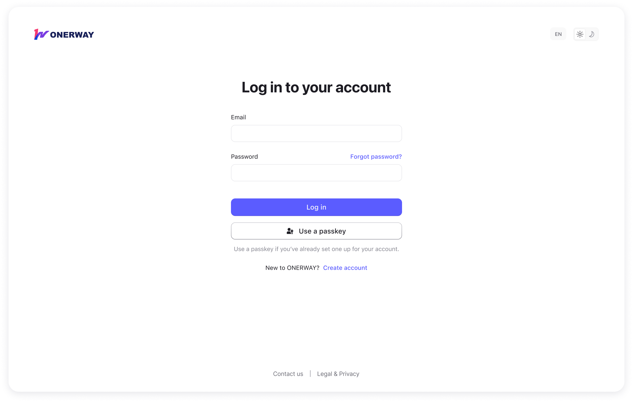 Log in with passkey