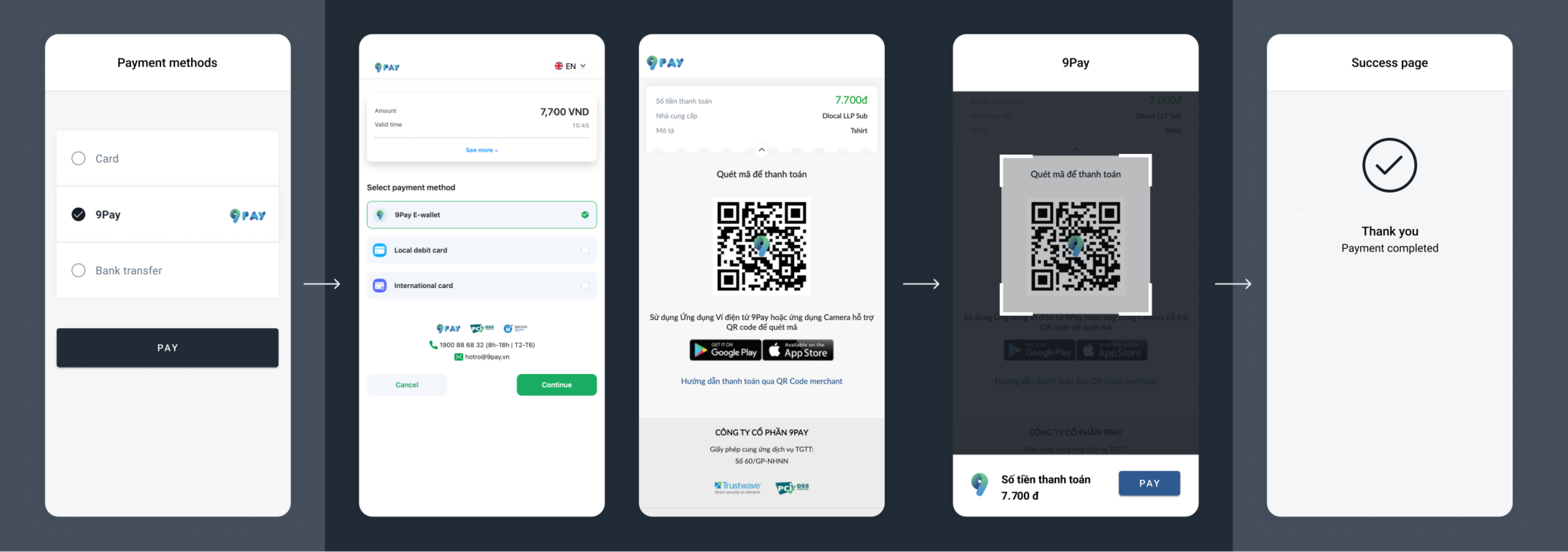 9Pay wallet redirect payment flow